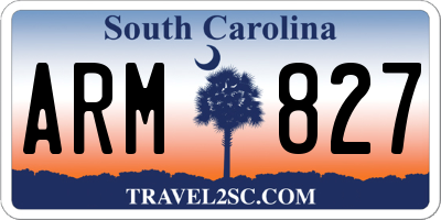 SC license plate ARM827