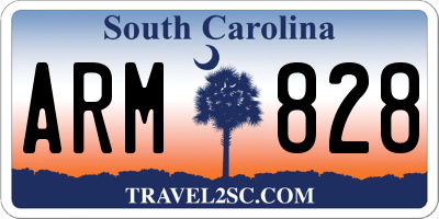 SC license plate ARM828