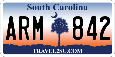 SC license plate ARM842