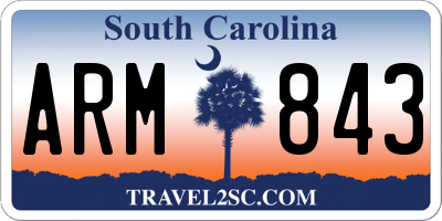 SC license plate ARM843