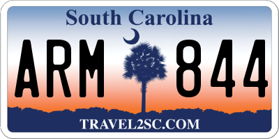 SC license plate ARM844