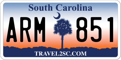 SC license plate ARM851