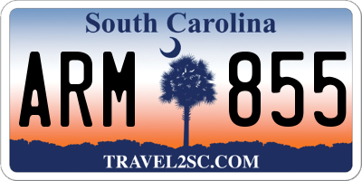 SC license plate ARM855