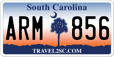 SC license plate ARM856