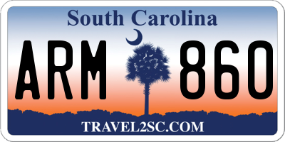 SC license plate ARM860