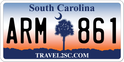 SC license plate ARM861