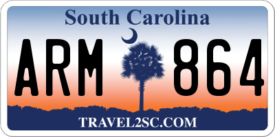 SC license plate ARM864
