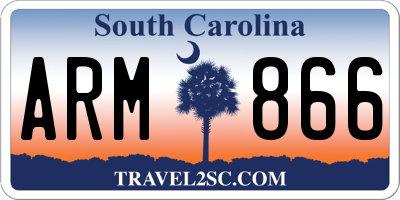 SC license plate ARM866