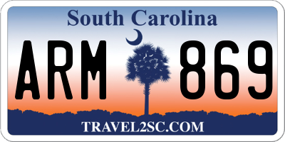 SC license plate ARM869