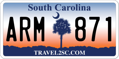 SC license plate ARM871