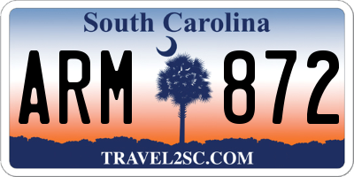SC license plate ARM872