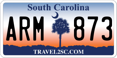SC license plate ARM873