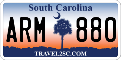 SC license plate ARM880