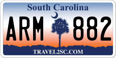 SC license plate ARM882