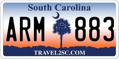 SC license plate ARM883