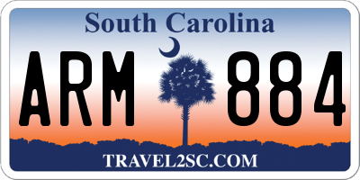 SC license plate ARM884