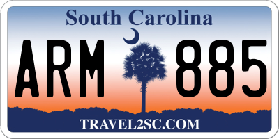 SC license plate ARM885