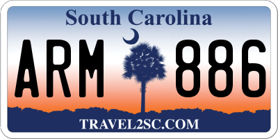 SC license plate ARM886