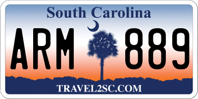 SC license plate ARM889