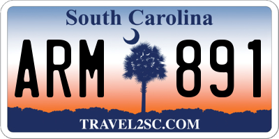 SC license plate ARM891