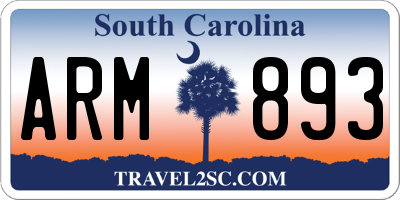 SC license plate ARM893