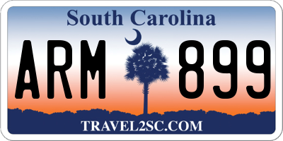 SC license plate ARM899