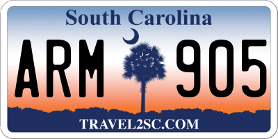 SC license plate ARM905