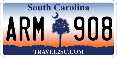 SC license plate ARM908