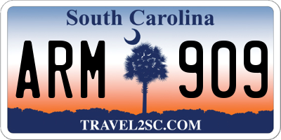 SC license plate ARM909