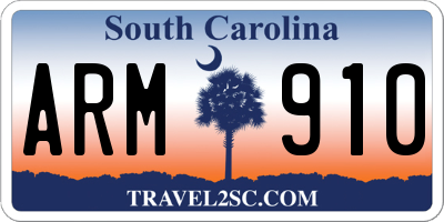 SC license plate ARM910