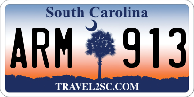 SC license plate ARM913