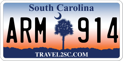SC license plate ARM914