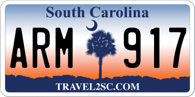 SC license plate ARM917