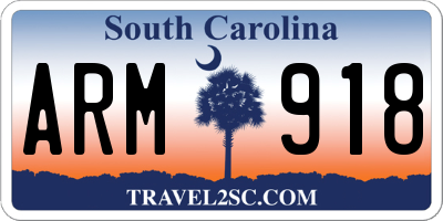 SC license plate ARM918