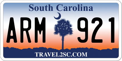 SC license plate ARM921