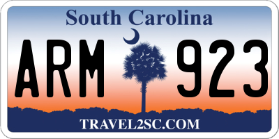SC license plate ARM923
