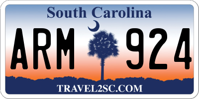 SC license plate ARM924