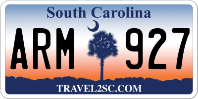SC license plate ARM927