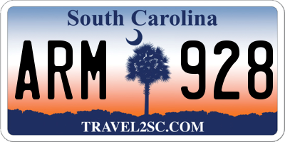 SC license plate ARM928