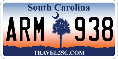 SC license plate ARM938
