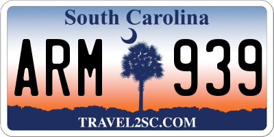 SC license plate ARM939