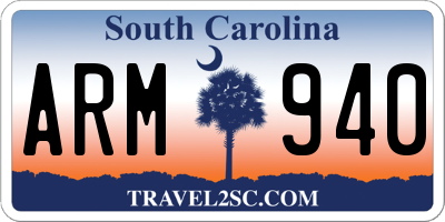 SC license plate ARM940