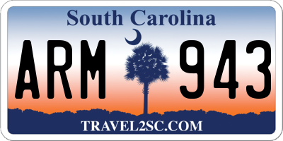 SC license plate ARM943