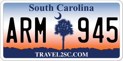SC license plate ARM945