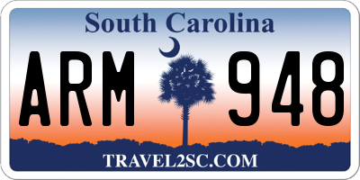 SC license plate ARM948