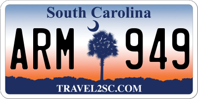 SC license plate ARM949