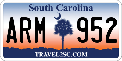SC license plate ARM952