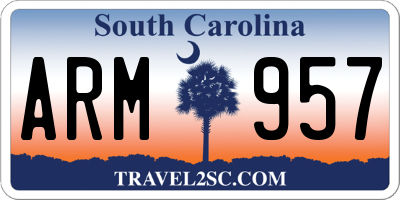 SC license plate ARM957