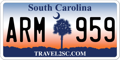 SC license plate ARM959