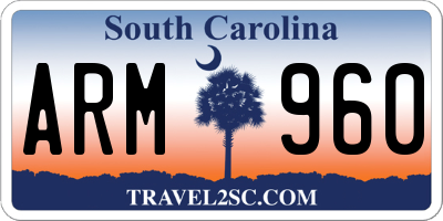 SC license plate ARM960